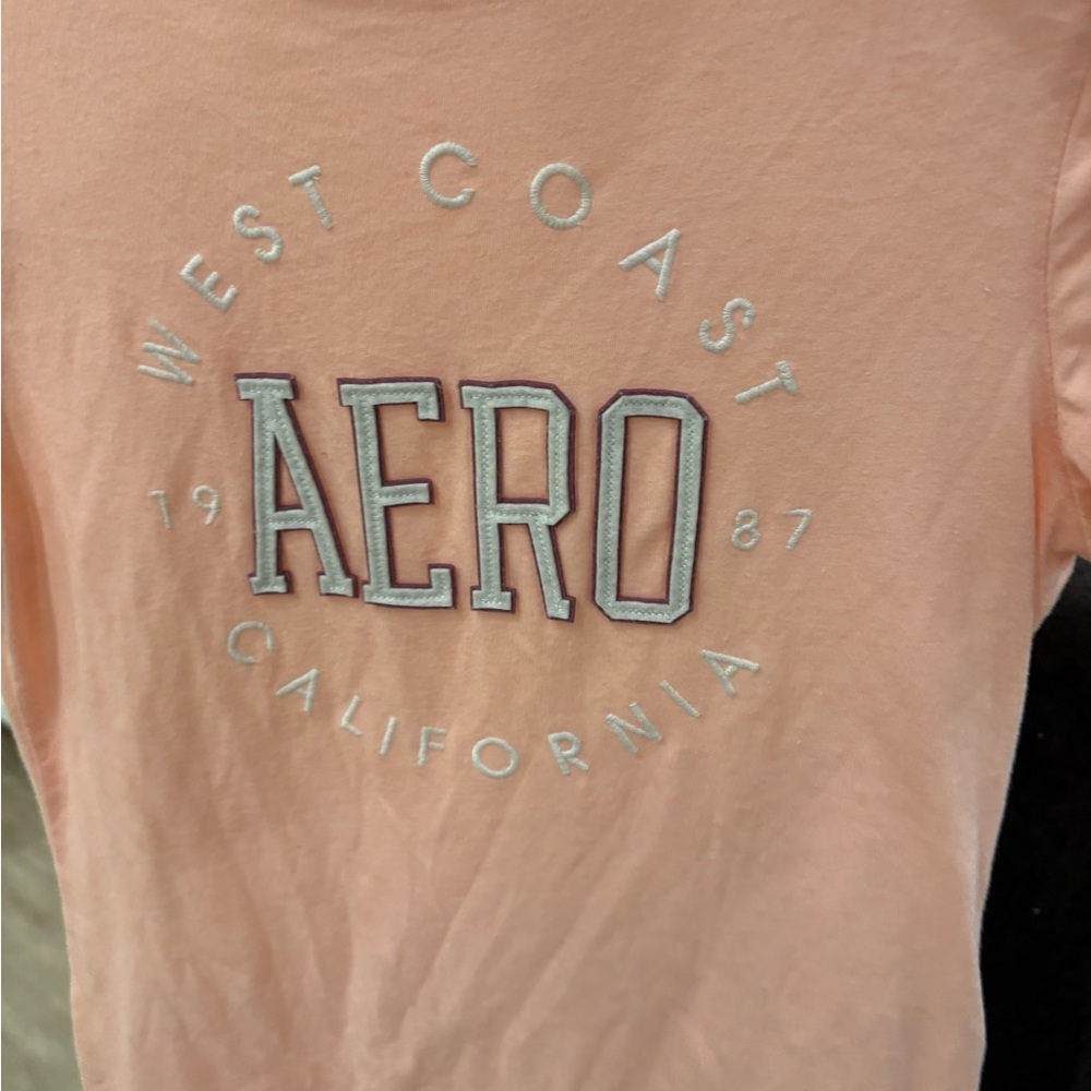 5/$25 Aeropostale Pink Classic Crew Tee